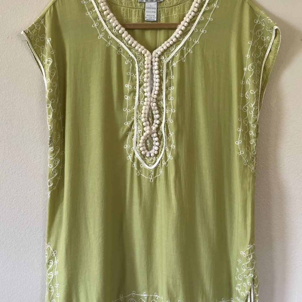 Alberto Makali Green Boho Tunic - Picture 2 of 11